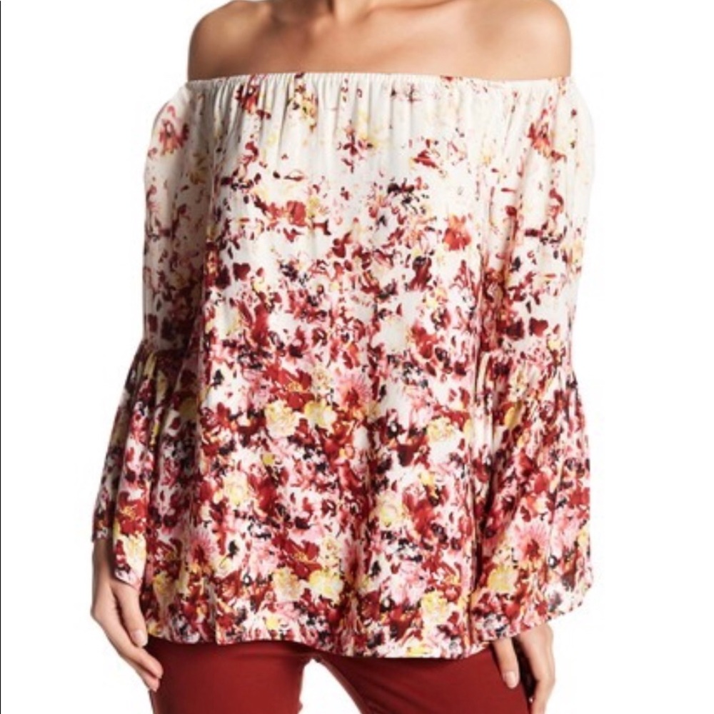 On The Road Viviana OffShoulder Floral Blouse